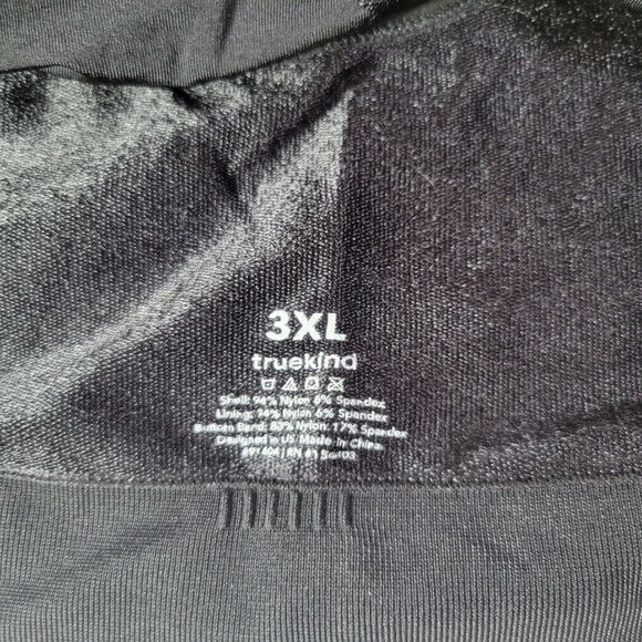 TrueKind Black Everyday Throw-On Wireless Bralette #91404 Size 3XL - Picture 2 of 3